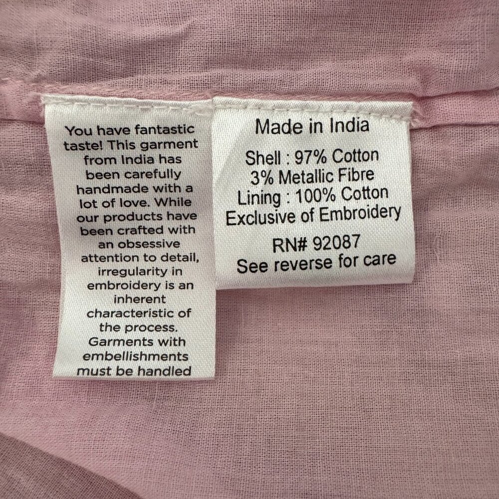 Hemant and Nandita Sequin Paisley Print Purple Mini Dress Size L - Picture 12 of 17